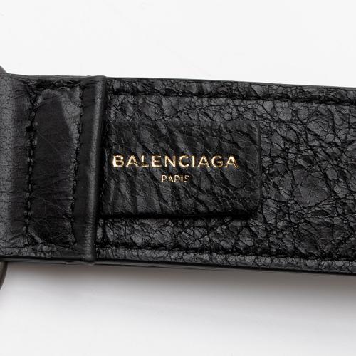 Balenciaga Leather Logo Keychain Lanyard