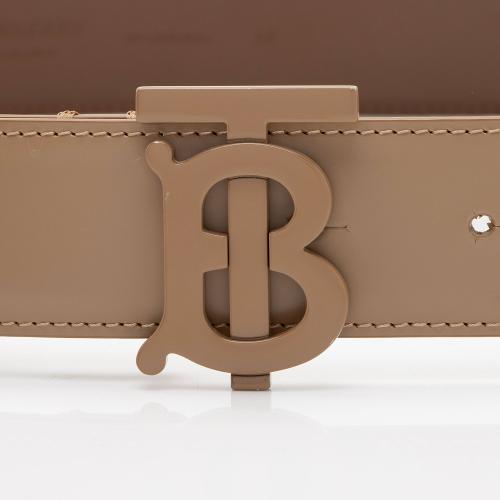 Burberry Leather TB Monogram Belt - Size 30 / 75