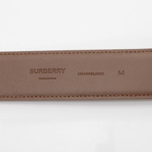 Burberry Leather TB Monogram Belt - Size 30 / 75