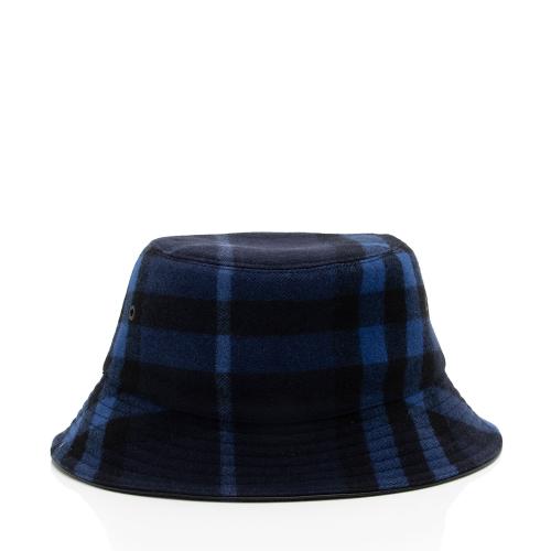 Burberry Wool Check Bucket Hat - Size L