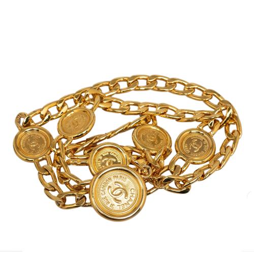 Chanel Medallion Chain-Link Belt - 34 / 86.00