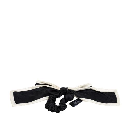 Chanel Silk CC Bow Scrunchie