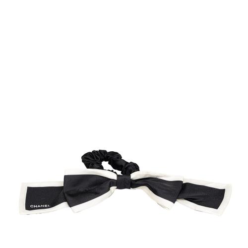 Chanel Silk CC Bow Scrunchie