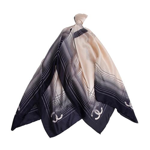 Chanel Silk CC Oversize Scarf