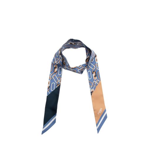 Fendi Silk Bandeau Wrappy Scarf