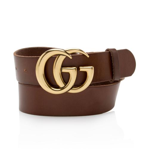 Gucci Distressed Leather GG Marmont Belt - Size 32 / 80