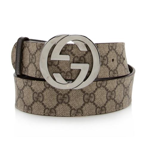 Gucci GG Supreme Interlocking G Belt - Size 34 / 85