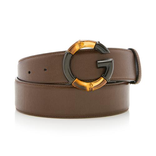 Gucci Leather Bamboo G Belt - Size 40 / 100