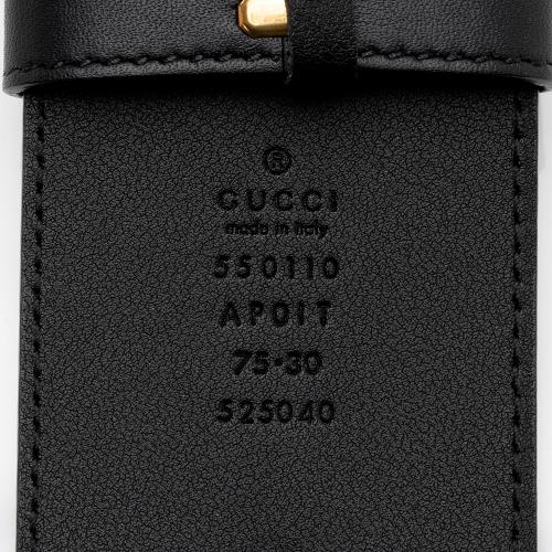 Gucci Leather Crystal GG Belt - Size 30 / 75
