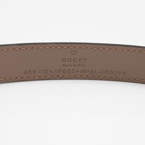 Gucci Leather GG Marmont Slim Belt - Size 36 / 92
