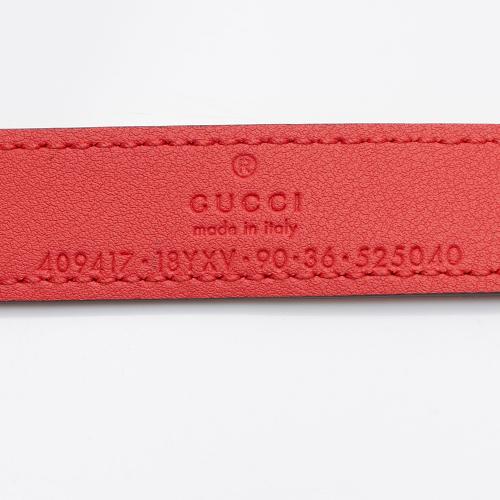 Gucci Leather GG Marmont Slim Belt - Size 36 / 90