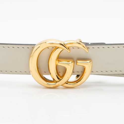 Gucci Leather GG Marmont Slim Belt - Size 38 / 95