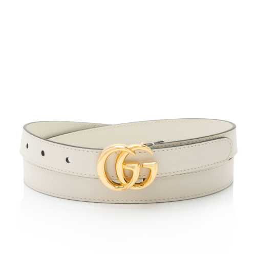 Gucci Leather GG Marmont Slim Belt - Size 38 / 95