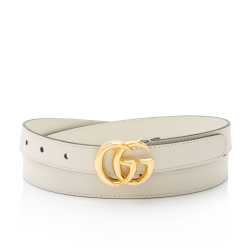 Gucci Leather GG Marmont Slim Belt - Size 38 / 95