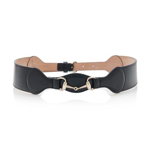 Gucci Leather Horsebit Waist Belt - Size 32 / 80