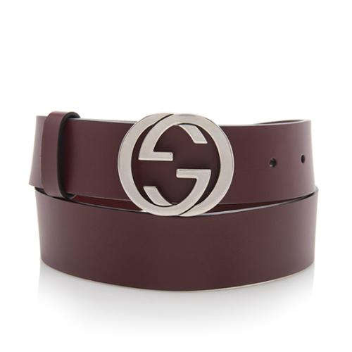 Gucci Leather Interlocking G Belt - Size 34 / 85