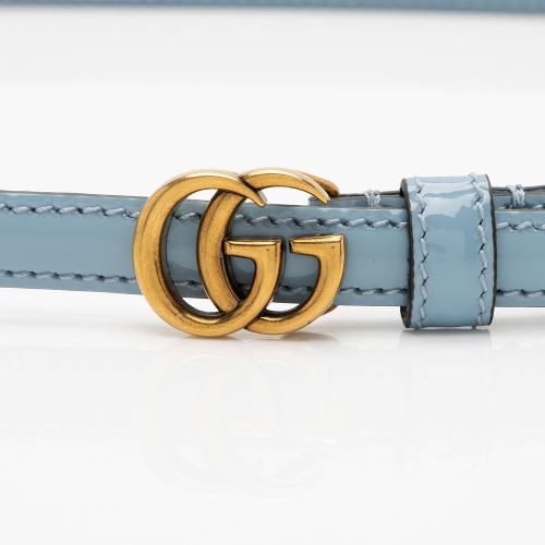 Gucci Patent Leather GG Marmont Slim Belt - Size 34 / 85