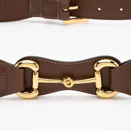 Gucci Smooth Leather Horsebit Belt - Size 38 / 97