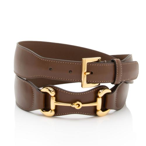 Gucci Smooth Leather Horsebit Belt - Size 38 / 95