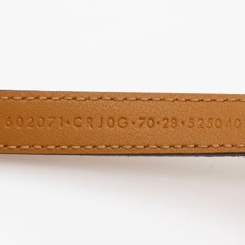 Gucci Suede Torchon GG Skinny Belt - Size 28 / 71