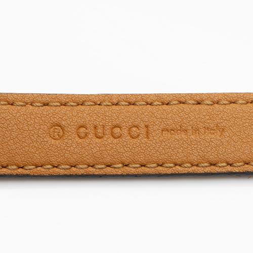 Gucci Suede Torchon GG Skinny Belt - Size 32 / 80