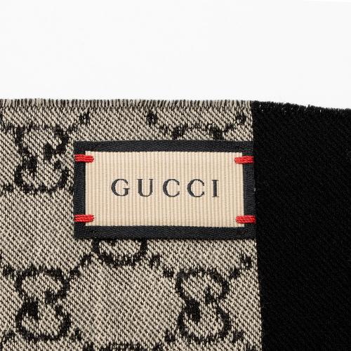 Gucci Wool Blend GG Jacquard Scarf