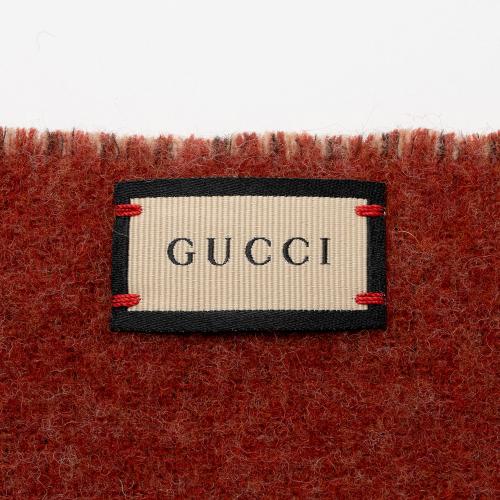 Gucci Wool Reversible Logo Scarf