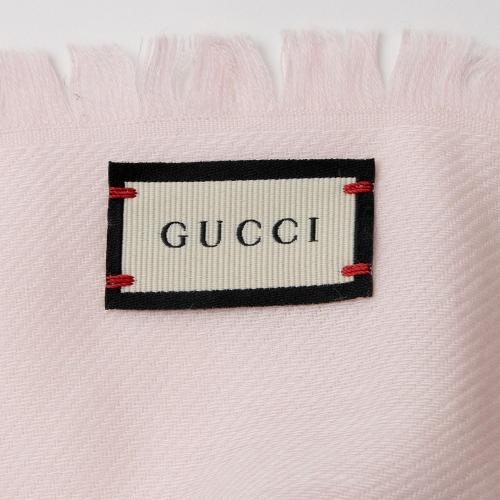Gucci Wool Silk GG Oversize Scarf