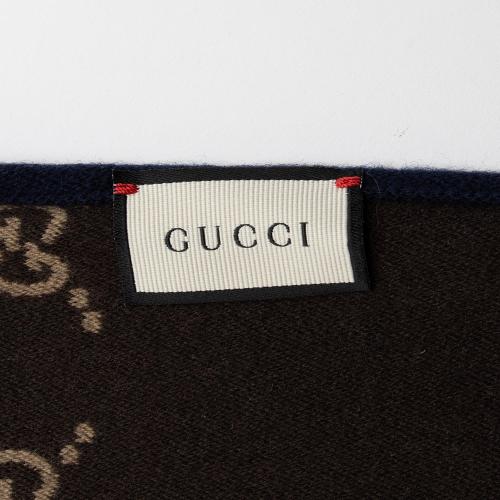 Gucci Wool Silk GG Scarf