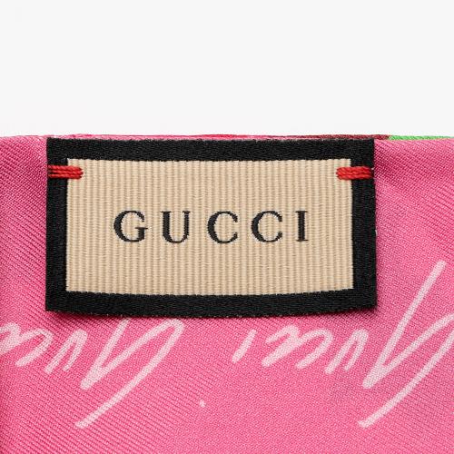 Gucci X Ken Scott Silk Floral Neck Bow Scarf