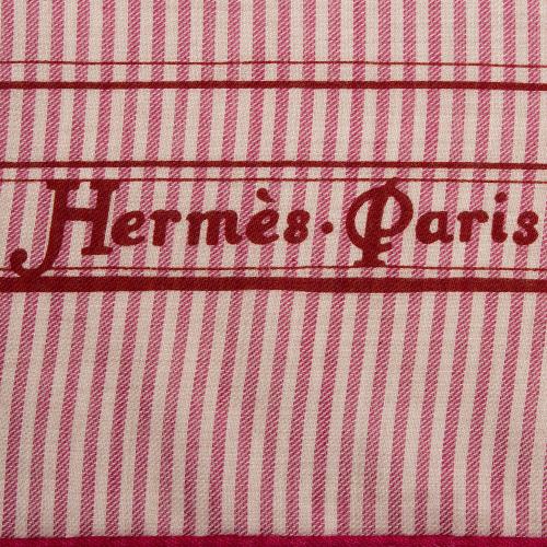 Hermes Cashmere Silk Panoplie Equestre 140cm Shawl