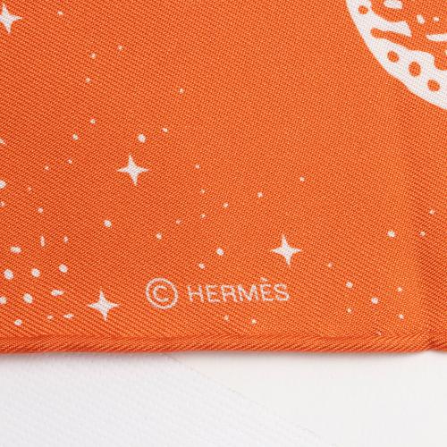 Hermes Silk Clair De Lune Double Face 90cm Scarf