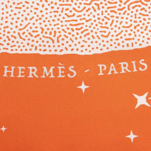 Hermes Silk Clair De Lune Double Face 90cm Scarf