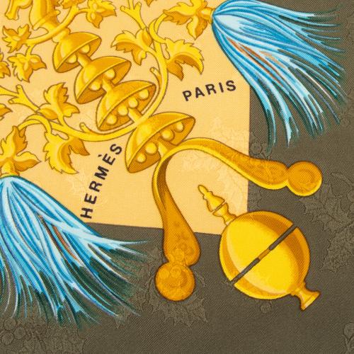 Hermes Silk Plumes Et Grelots 90cm Scarf