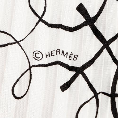 Hermes Silk lart Decrire Plisse Scarf