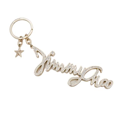 Jimmy Choo Logo Embellished Keychain