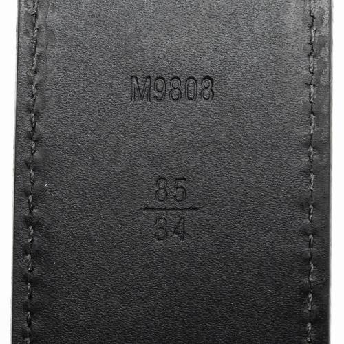 Authentic Louis Vuitton Damier Graphite LV Initials Buckle Belt Size 85/34  M9808 