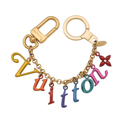 Louis Vuitton New Wave Logo Key Ring Bag Charm