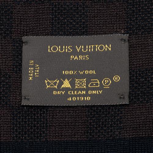 Louis Vuitton Petit Damier Ebene Wool Scarf