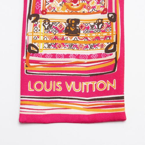 Louis Vuitton Monogram Trunks Silk Bandeau - Pink Scarves and Shawls,  Accessories - LOU811872