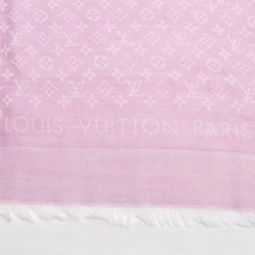 Louis Vuitton Silk Wool Monogram Peitt Louis Shawl