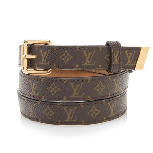 Louis Vuitton Monogram Canvas Skinny Belt - Size 36 / 90