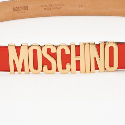 Moschino Leather Logo Belt - Size 38 / 95