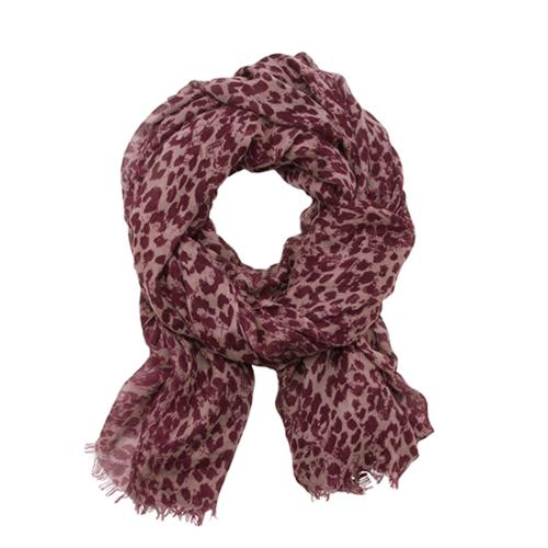 Mulberry Scribbly Leopard Scarf