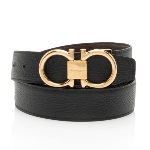 Salvatore Ferragamo Reversible Leather Gancini Belt - Size 42 / 100