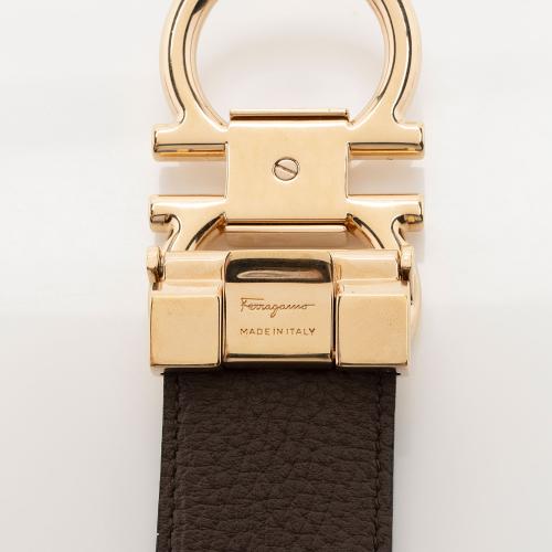 Salvatore Ferragamo Reversible Leather Gancini Belt - Size 44 / 112