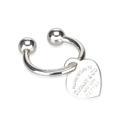 Tiffany & Co. Sterling Silver Return to Tiffany Heart Tag Key Ring