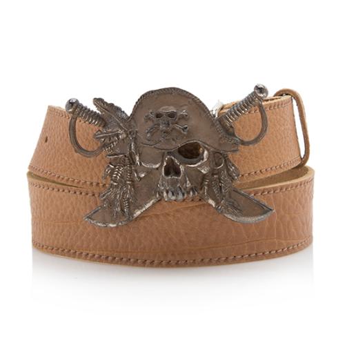 Ugo Cacciatori Skull Pirate Belt - Size 34 / 85