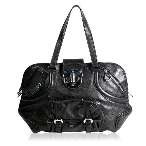 Alexander McQueen Leather Flapper Handbag