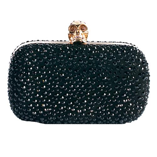 Alexander Mcqueen Crystal Skull Clutch